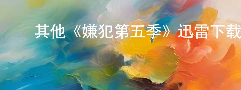影视迷蔡成香的个人博客,其他《嫌犯第五季》迅雷下载/在线观看/百度云-犯罪/历史载-美剧天堂